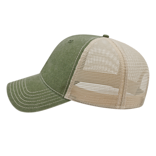 Vintage Washed Pigment-Dyed Cap with Mesh Back